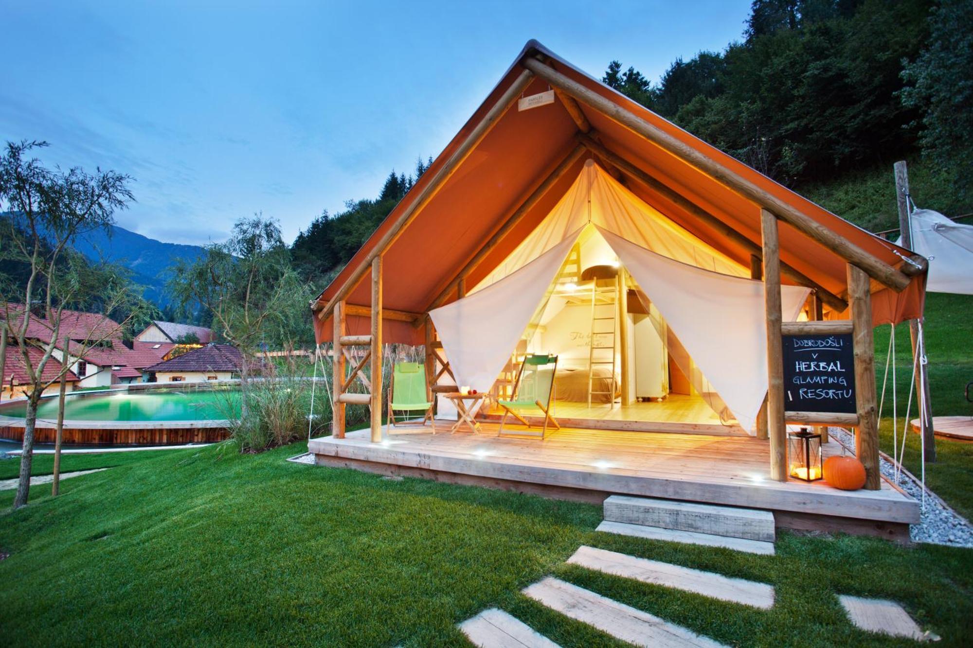 Charming Slovenia - Herbal Glamping Resort Ljubno Eksteriør bilde